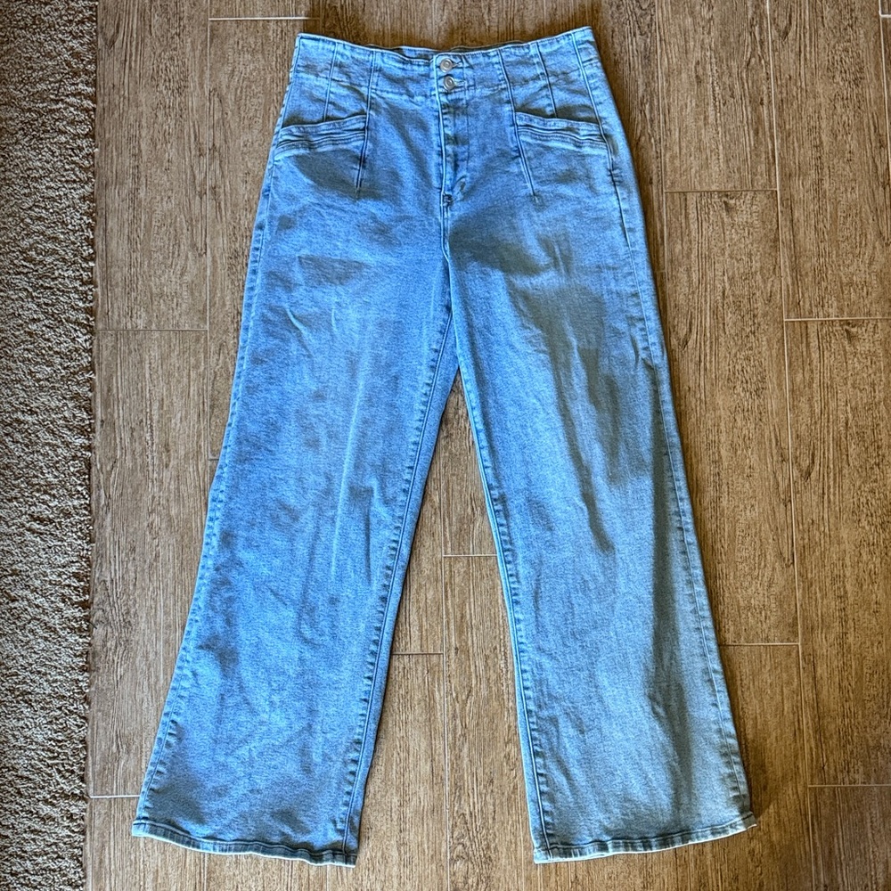 Altar'd State Light Blue High-Rise Wide Leg Jeans